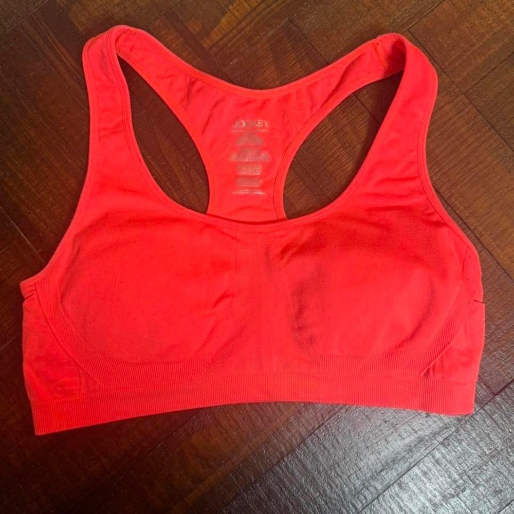 Jockey Neon Coral Sports‎ Bra Athleisure Size XL